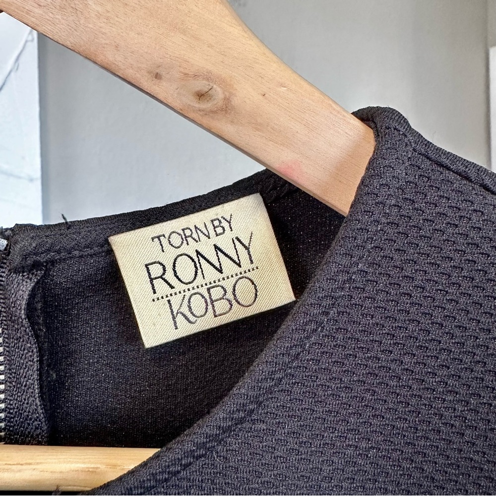 Torn by Ronny Kobo Gina short sleeve black flare dress - Picture 14 of 16